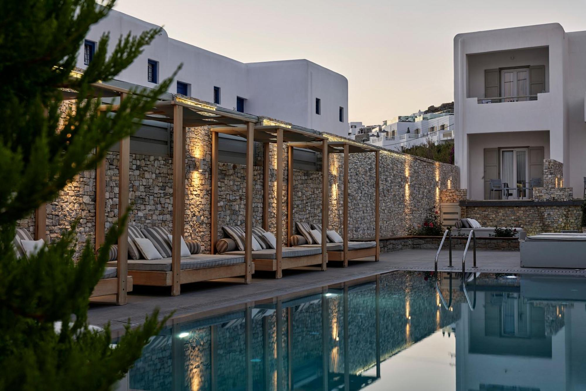 Mykonos Kosmoplaz Beach Resort Hotel Mykonos Town Екстер'єр фото